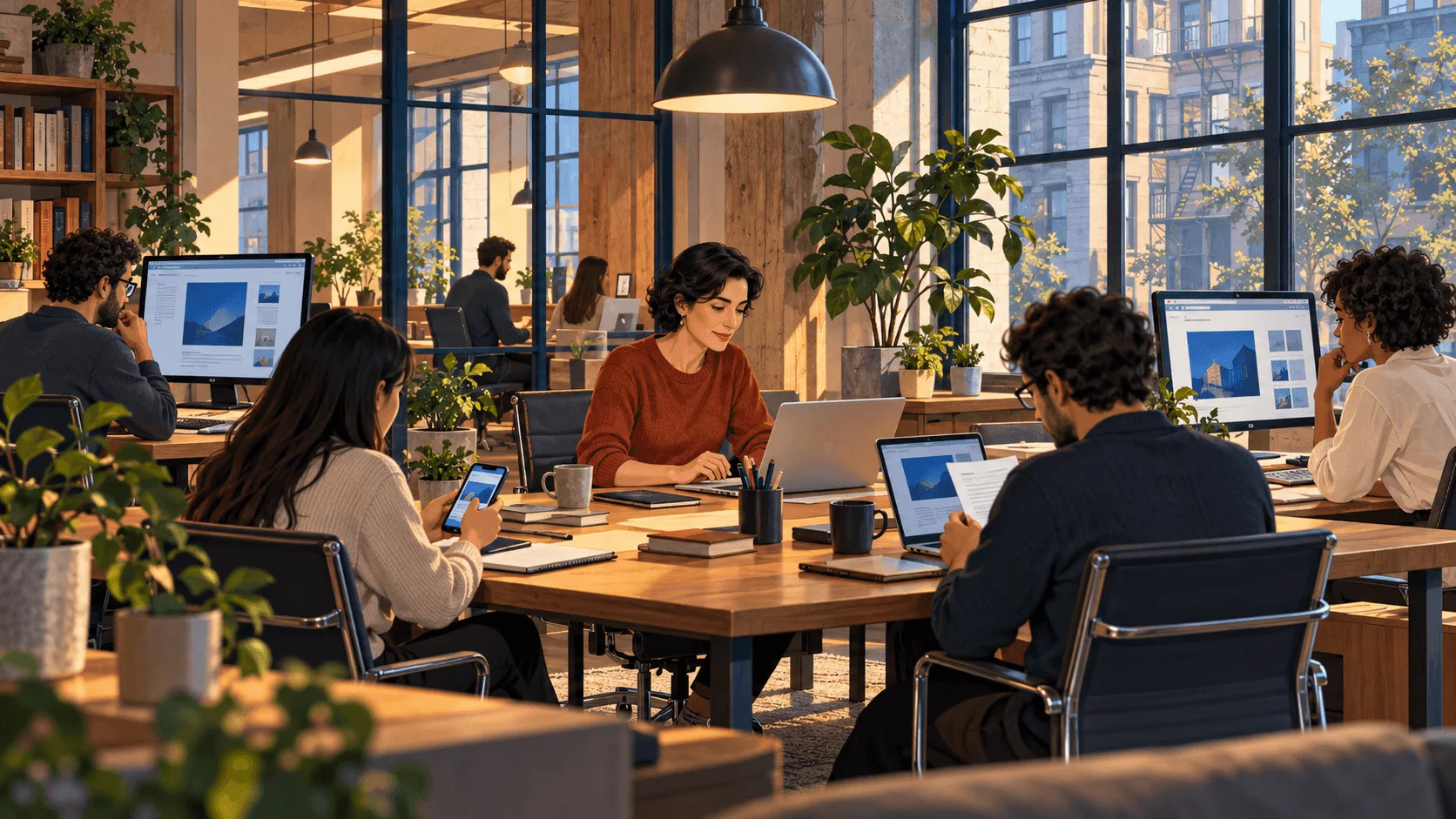 A small partner team watching one confirmed campaign go out as a blog post, a social post, an email, and an ad.